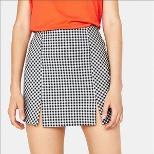 BERSHKA gingham mini skirt / Size S